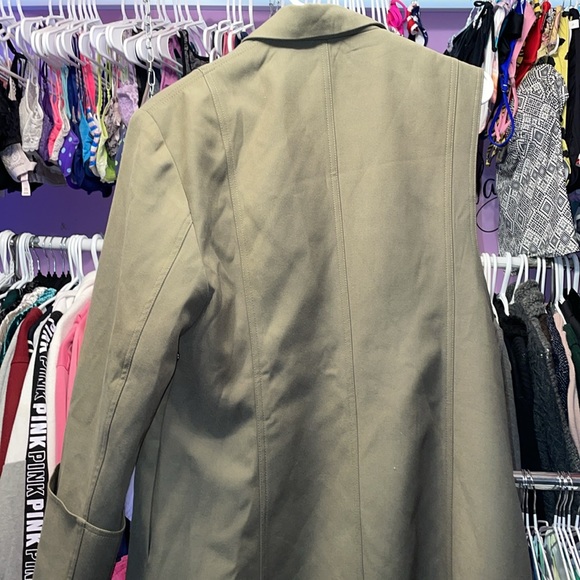 Unique One arm Long Heavy Trench Coat size Large NWOT - Picture 8 of 8